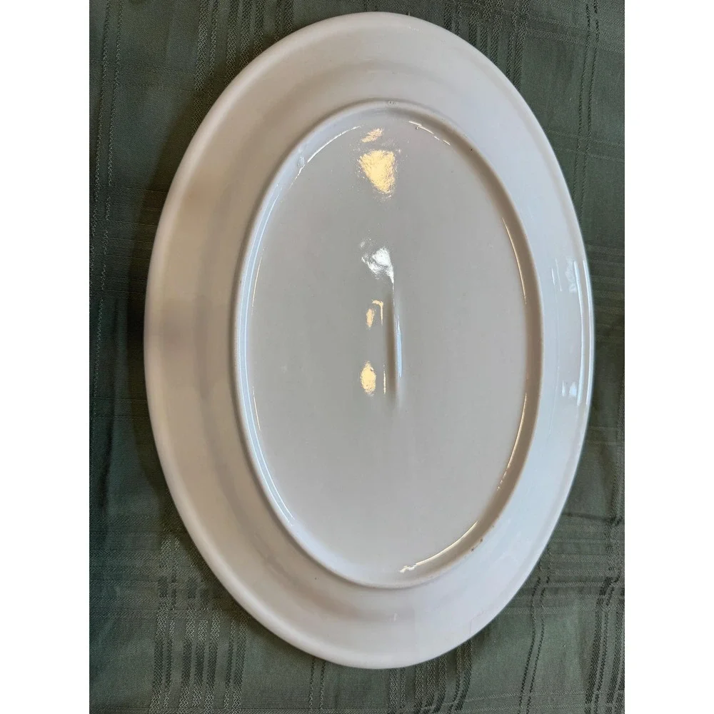 Chinese Oval Koi Serving Platter 14